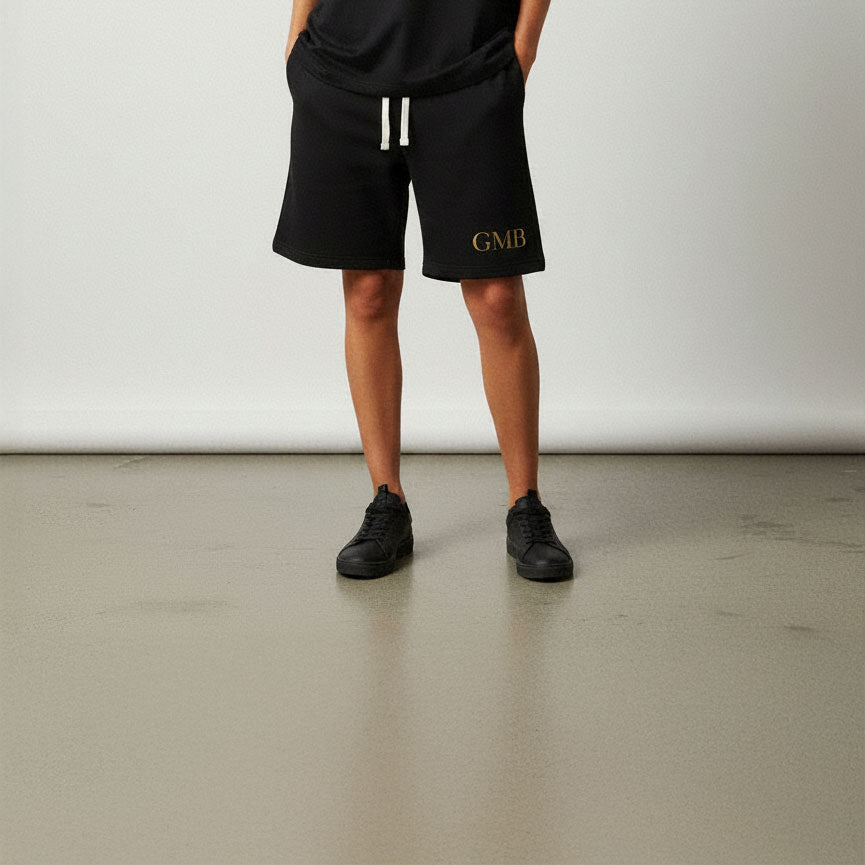 Black Golden Snake Shorts — Women