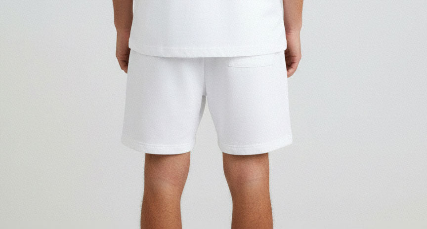 White Black Snake Shorts — Men