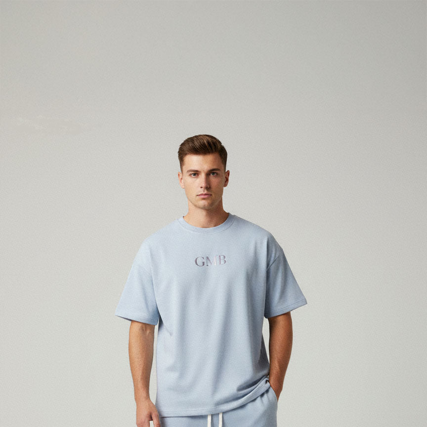 Baby Blue Grey Snake Tshirt — Men