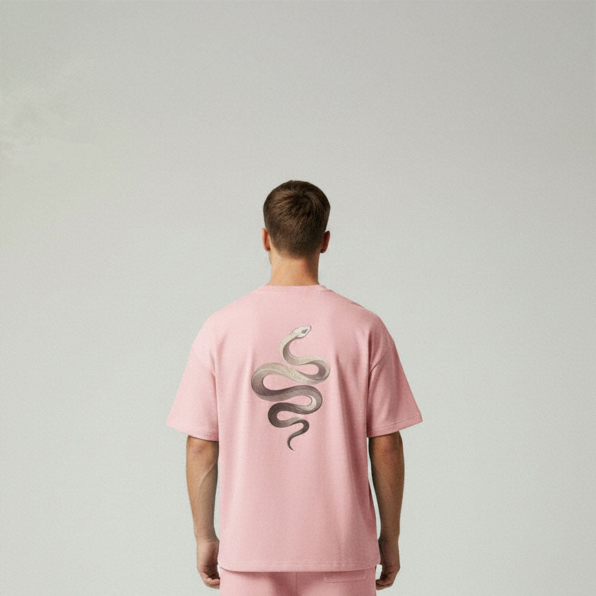 Pinky Grey Snake Tshirt — Men