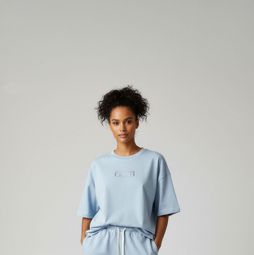 Baby Blue Grey Snake Tshirt — Women