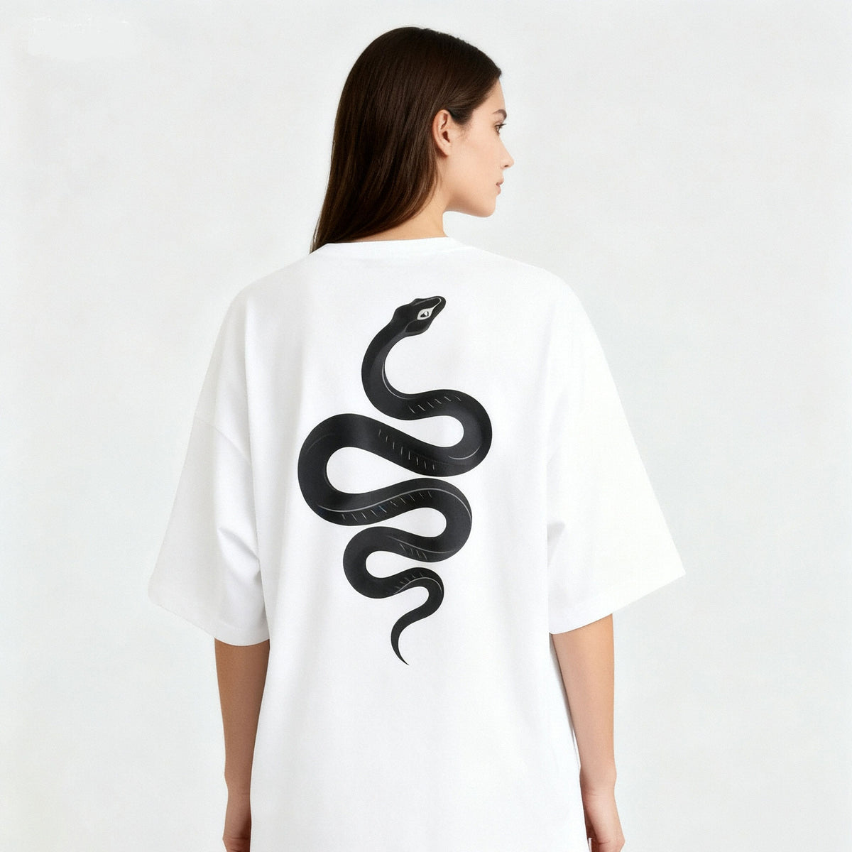 White Black Snake Tshirt — Women