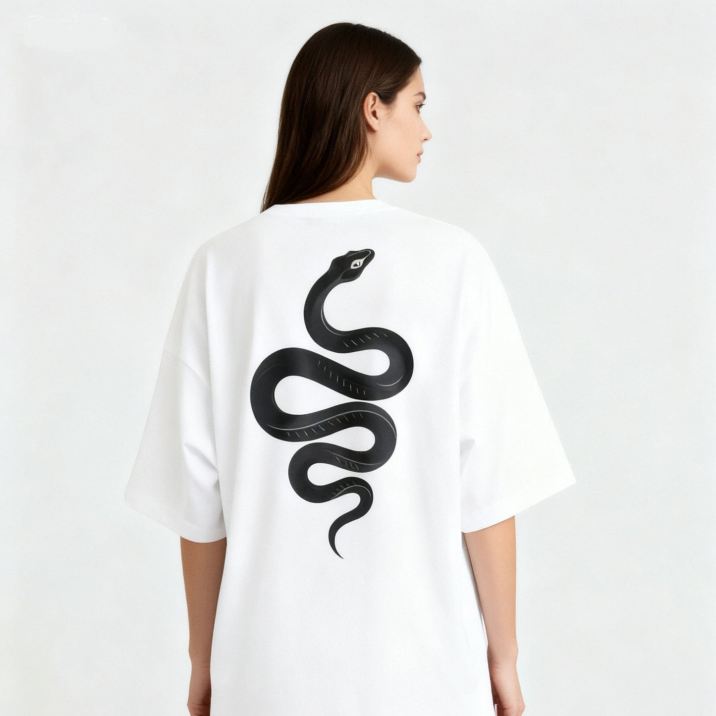 White Black Snake Tshirt — Women